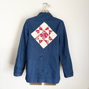 Carleen Denim Patchwork Chore Coat